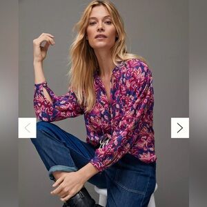 Anthropologie Pilcro Lucille Floral Peasant Blouse